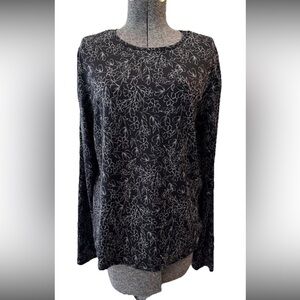 Hang ten ladies UV protection black white‎ floral print long sleeve tshirt XL
